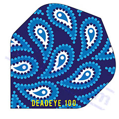 SET 3 ALETTE BLUE DROPLETS 100 MICRON - Deadeye Darts