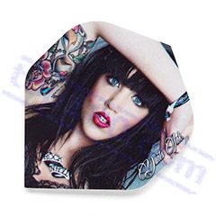 SET 3 ALETTE INK BLACK HAIR GIRL - Elkadart