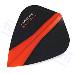 SET 3 ALETTE HARROWS RETINA KITE BLACK/ORANGE - Harrows