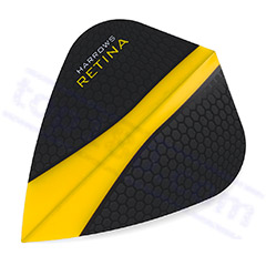 SET 3 ALETTE HARROWS RETINA KITE BLACK/YELLOW - Harrows