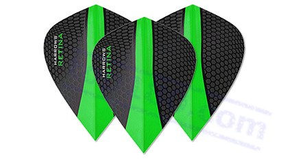 SET 3 ALETTE HARROWS RETINA KITE BLACK/GREEN - Harrows