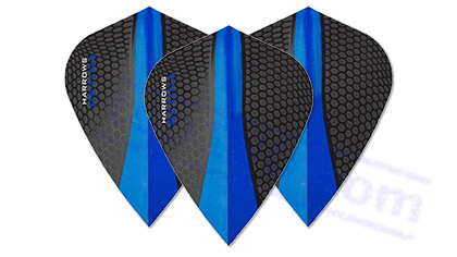 SET 3 ALETTE HARROWS RETINA KITE BLACK/BLUE - Harrows