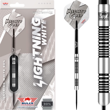 SET 3 FRECCETTE STEEL TIP LIGHTNING WHITE 21G. 20G. - Bull's